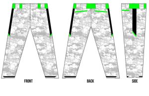 Camo Body Yashil belli jonli Beyzbol musobaqalari bilan