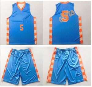 Heat Transfer mash mato, ko'k rangli basketbol uniformasi